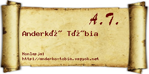 Anderkó Tóbia névjegykártya